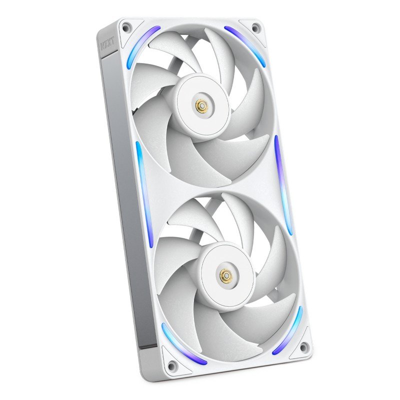 Detalle de NZXT F240X: Ventilador suplementario de 240 mm con RGB blanco para PC de alto rendimiento
