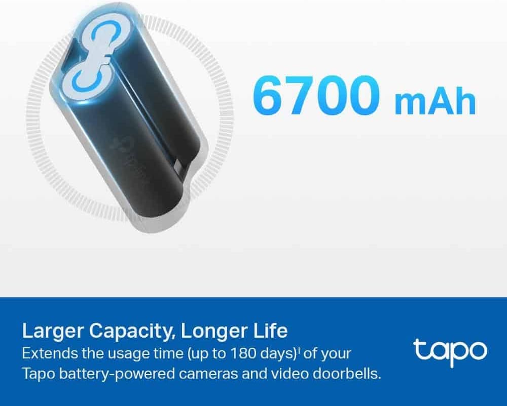 Thumbnail 3 de Tapo A100 Battery Pack: 6700mAh Quick-Release Power for Tapo Cameras & Doorbells
