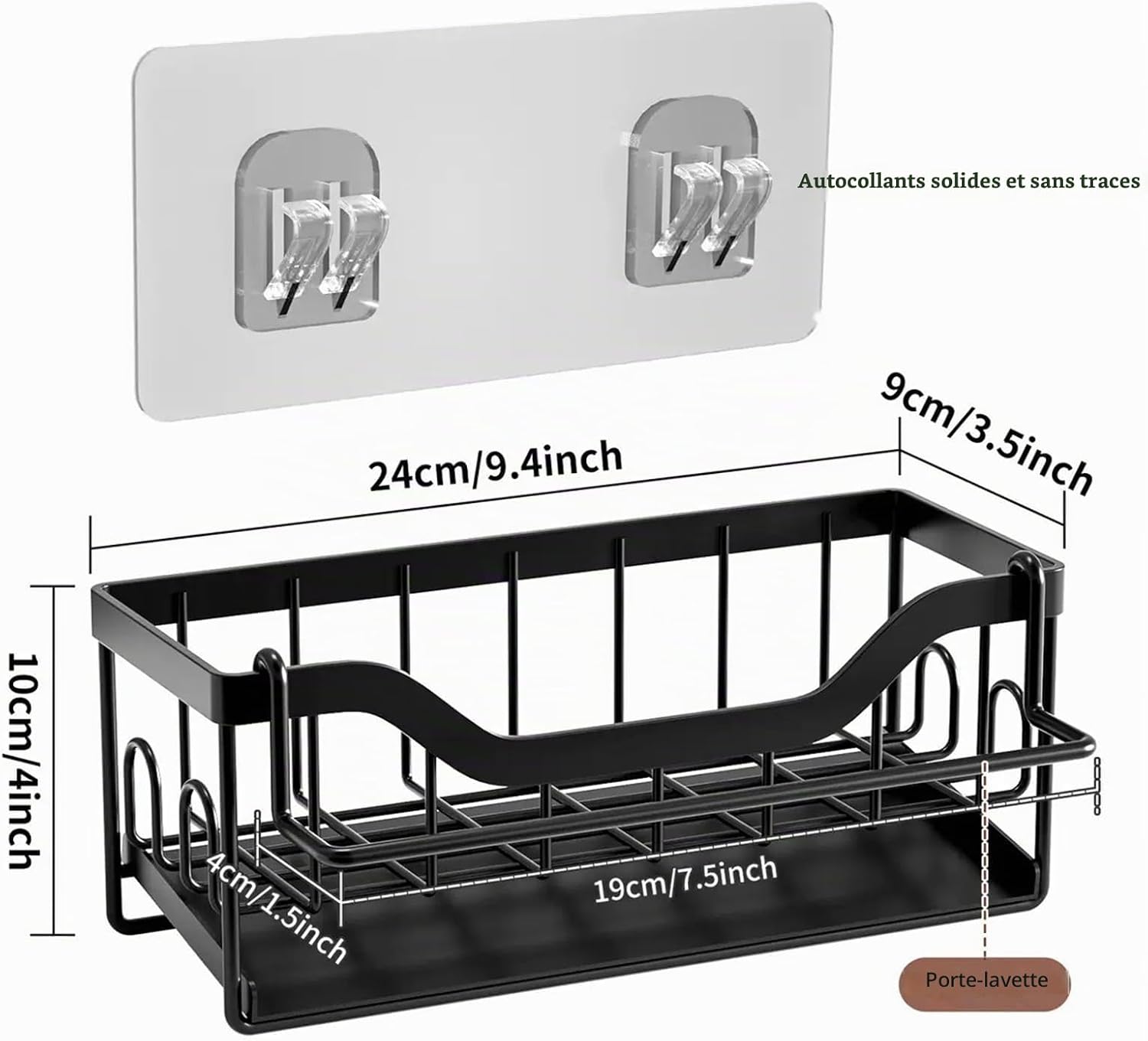 Thumbnail 2 de Koolkasa SL-01 gootsteenorganizer met spons- en handdoekhouder, donkergrijs