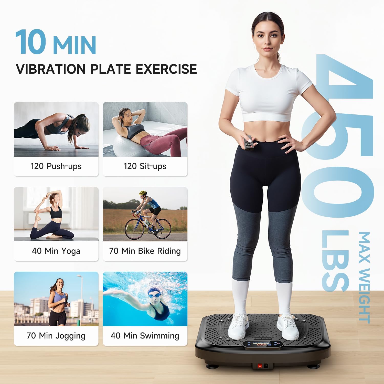 Thumbnail 2 de Werara Vibration Plate: 220kg Capacity, 199 Speeds and 7 Auto Programmes for Home Workout