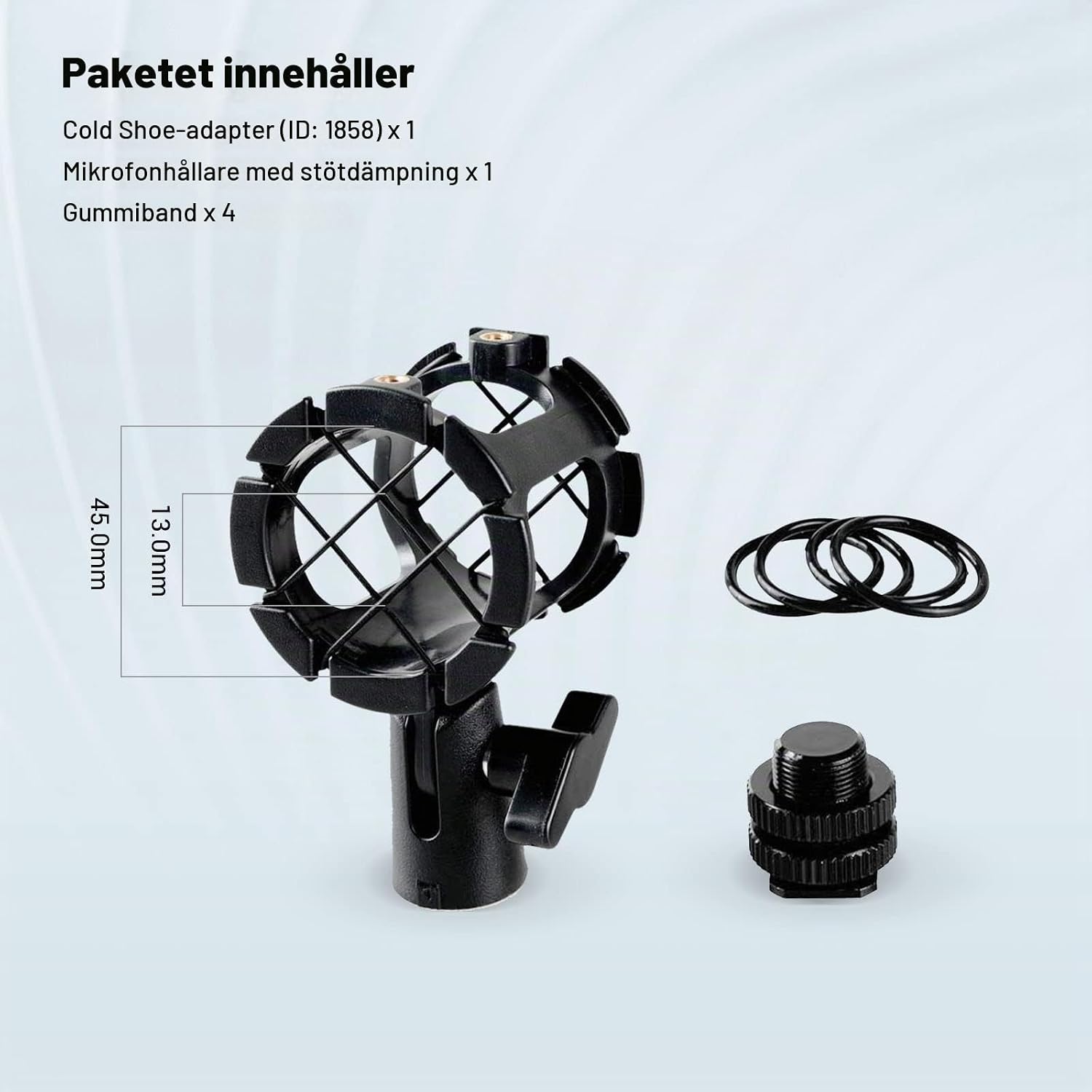 Detalle 2 de SMALLRIG 1859 mikrofonfäste för kamerasko och bom, 5/8 till 3/8 tum