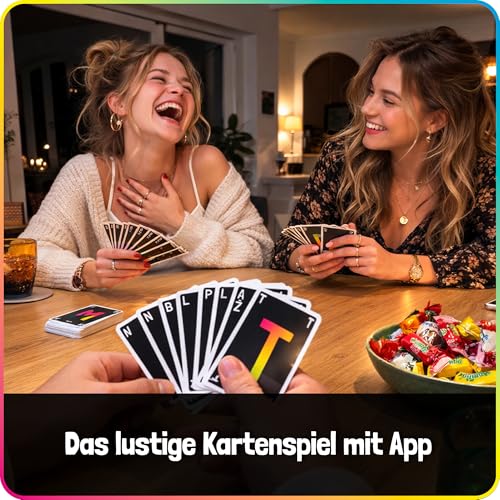 Detalle de Nonstop Cards – Lustiges Kartenspiel mit App: Stadt-Land-Fluss für 2–8 Spieler