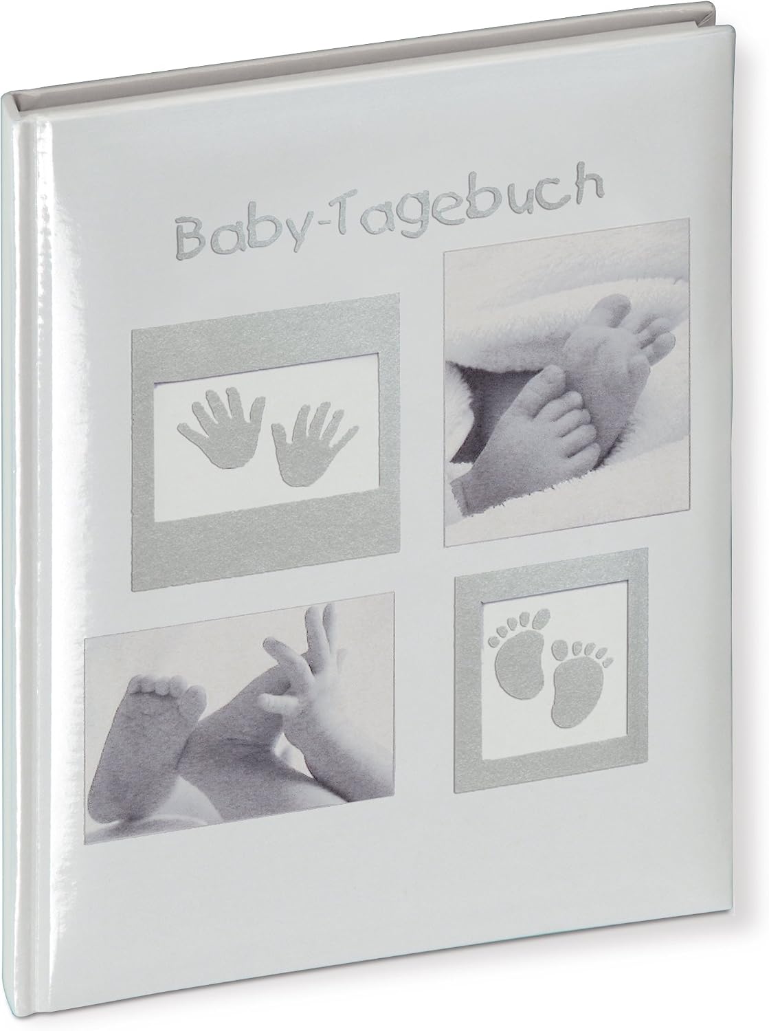 Thumbnail 2 de Walther Design Tagebuch Weiss mit Prägung Baby Little Foot TB-172