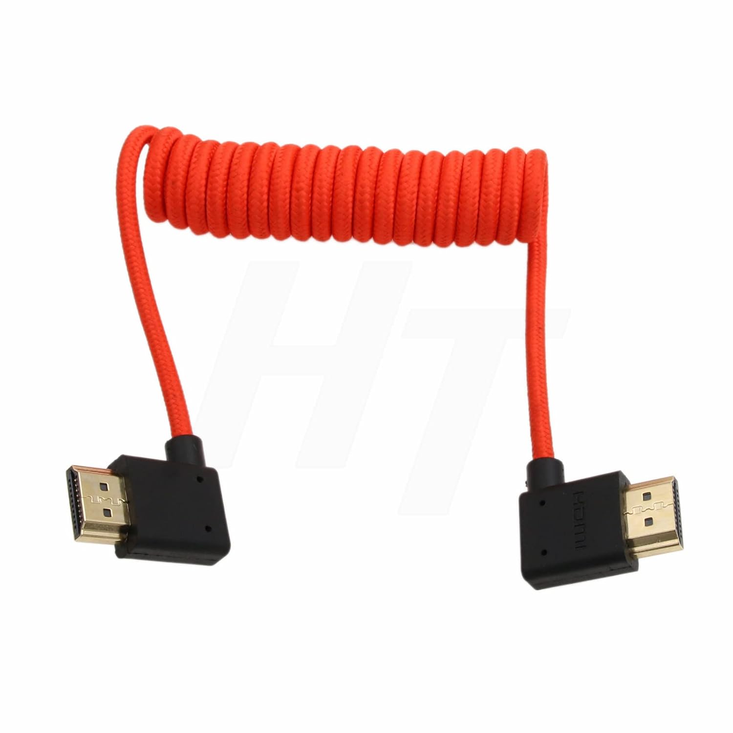 Detalle de HangTon HDMI 2.1 Kabel 8K/4K 120Hz – Winkel-zu-Winkel, geflochten, 30 cm (verlängerbar 60 cm)