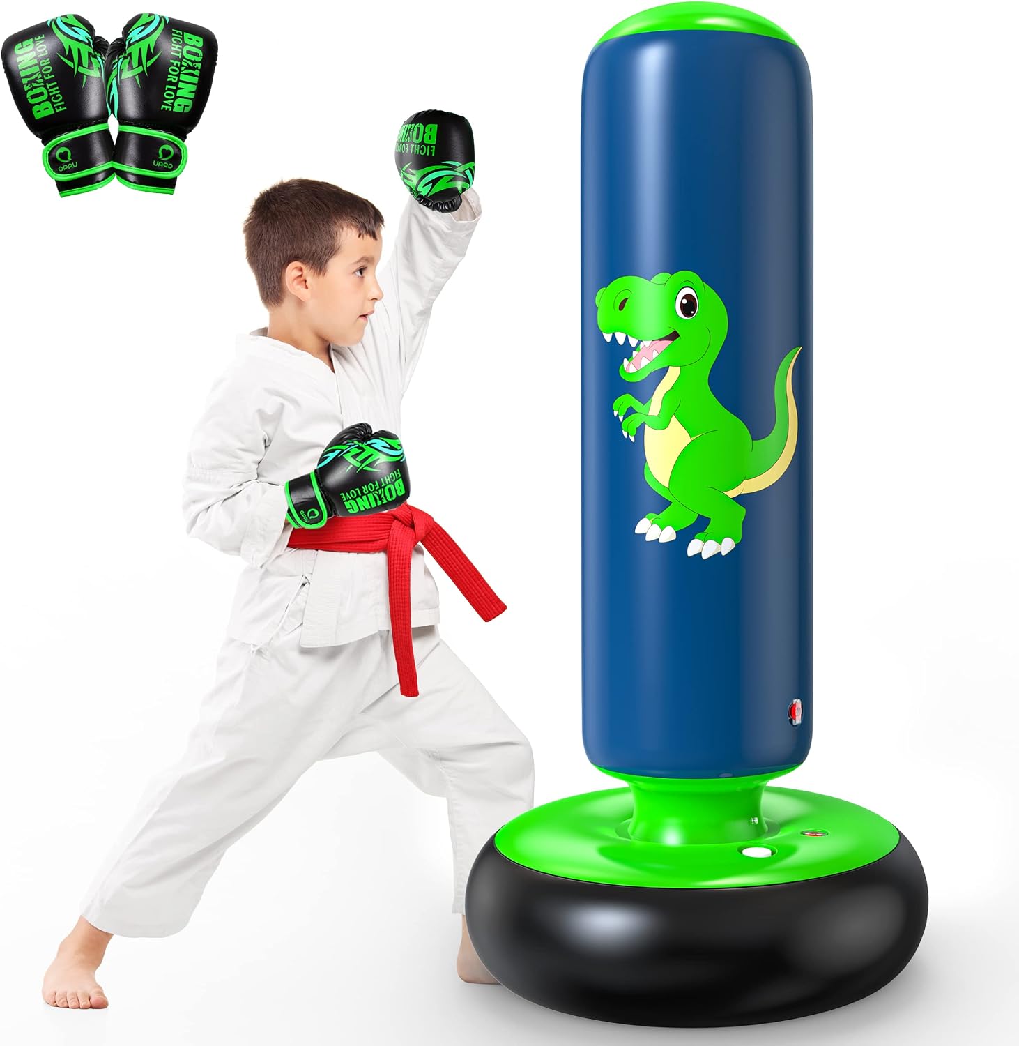 Detalle de QPAU 48 Inch Inflatable Punching Bag for Kids đ„