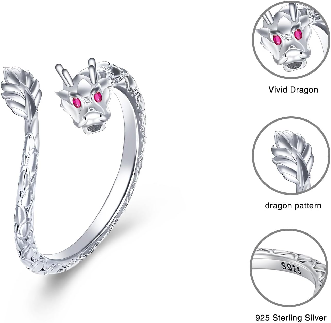 Thumbnail 4 de Qings Tier-Ring 925 verstellbar