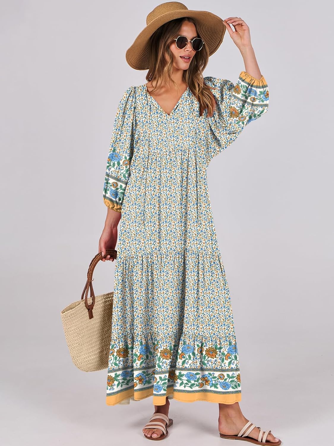 Detalle 2 de ANRABESS 2026 Boho Maxi Dress S–XXL 🌺