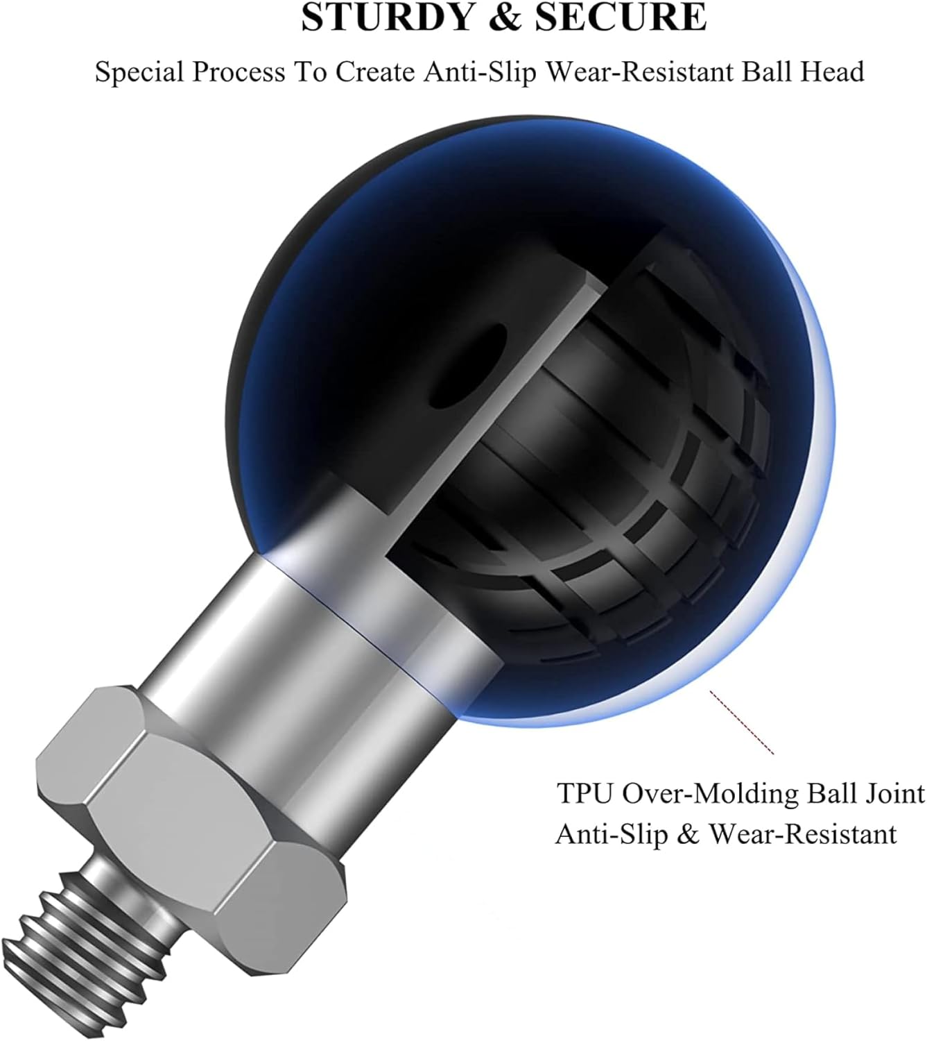 Detalle 2 de 1 Inch Ball Mount Holder SZ-M3/8