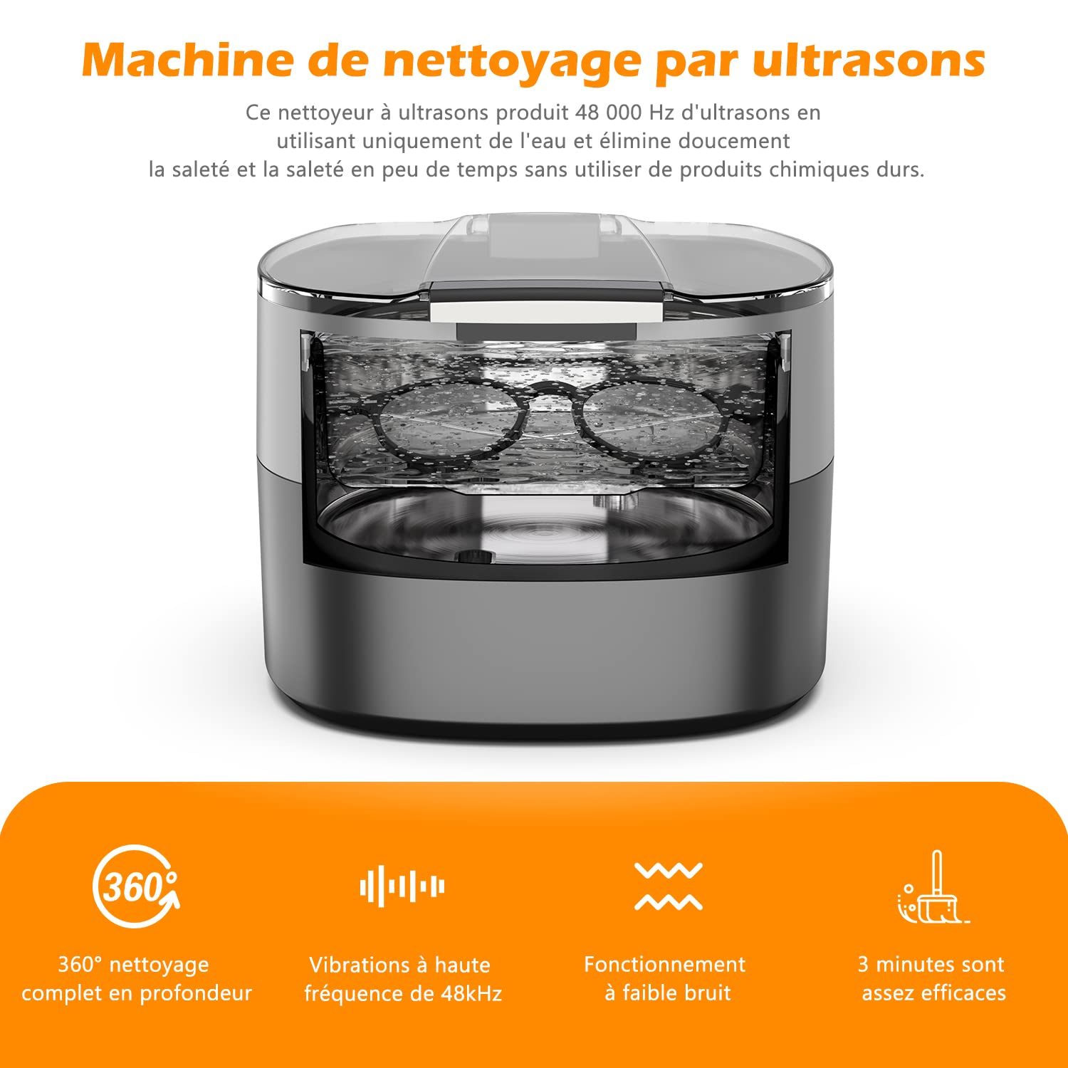 Detalle 2 de KECOOLKE Nettoyeur ultrasons 750 ml