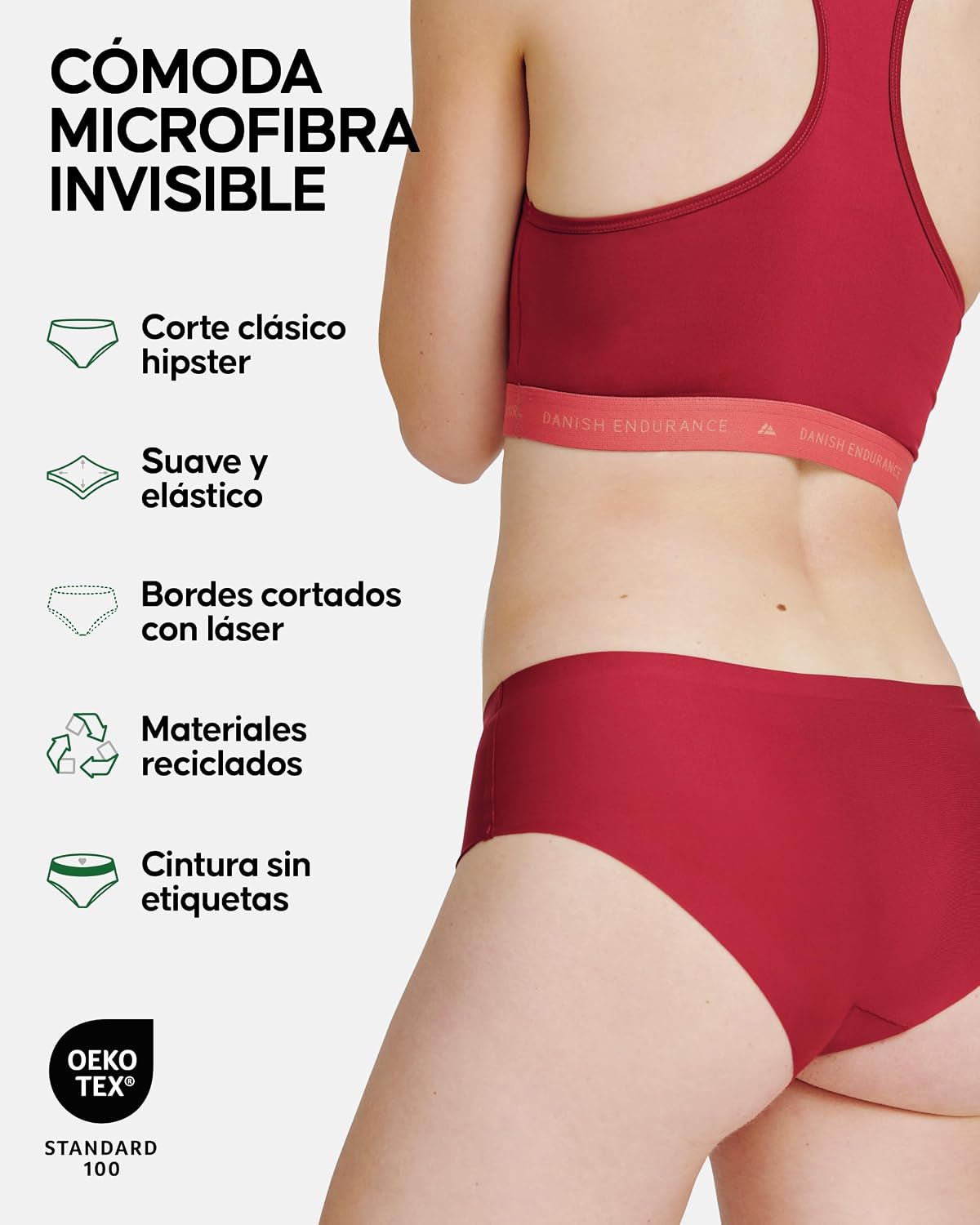 Thumbnail 2 de Danish Endurance Calzoncillos Invisibles para Mujer 3 o 5 und