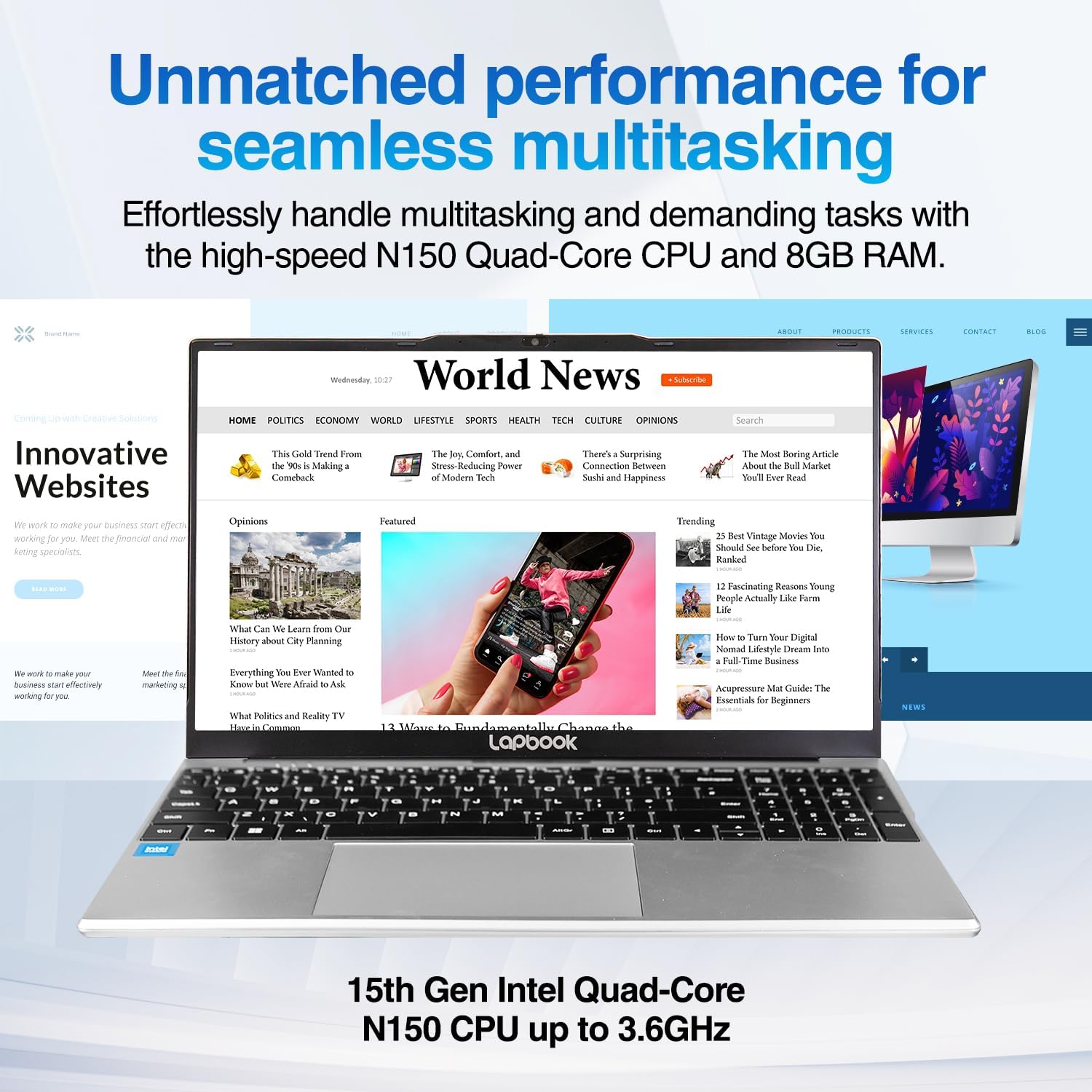 Thumbnail 1 de Lapbook S15 N6 15.6" Full HD Windows 11 Laptop (Apr 2026 Release) – Built in the UK