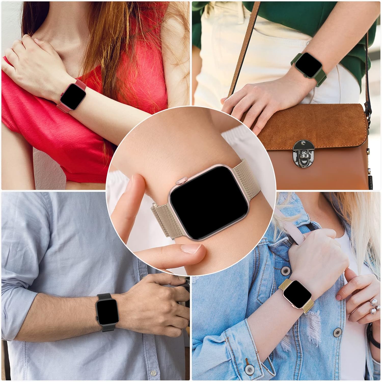 Thumbnail 4 de 3 Pack Mesh Metal Band for Apple Watch