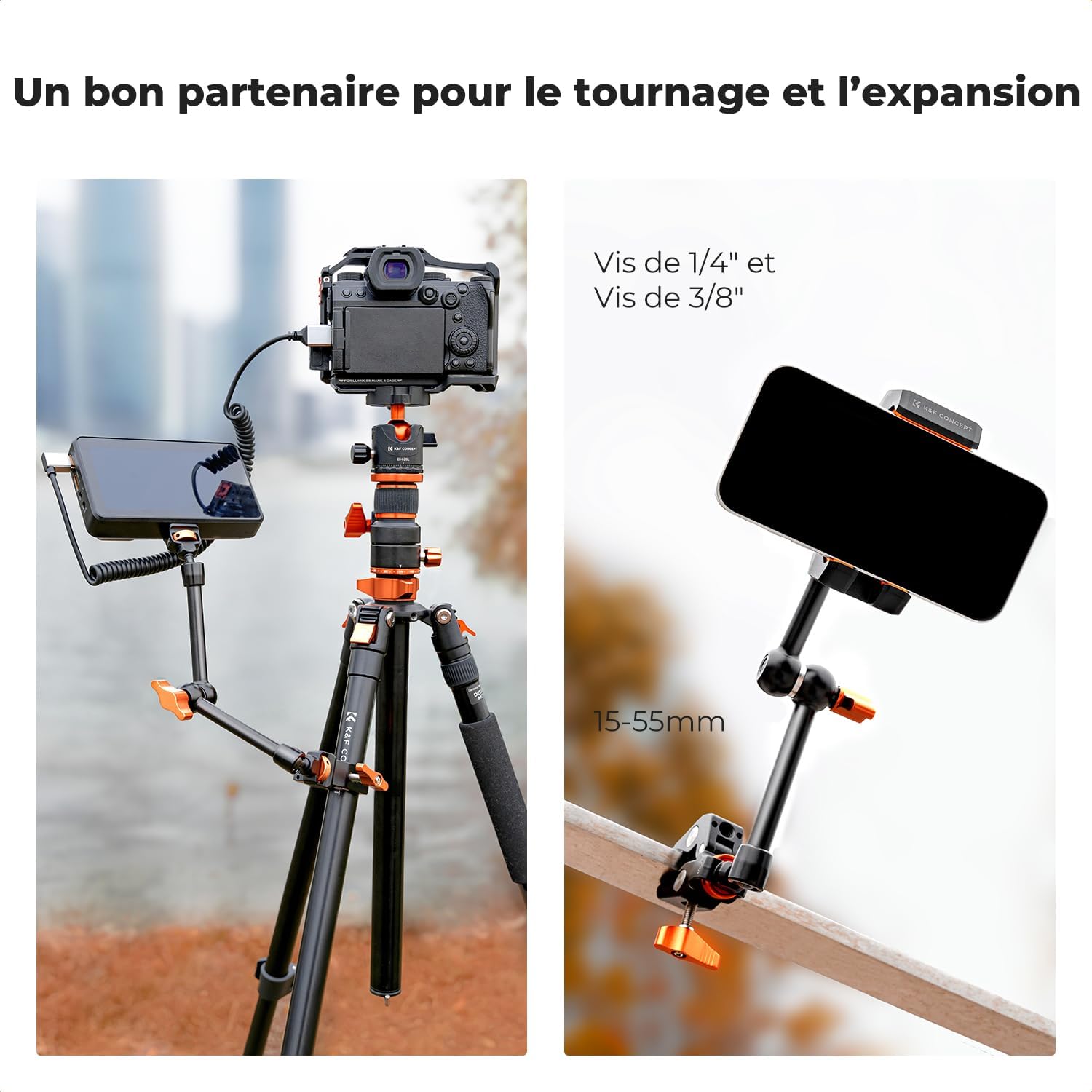 Thumbnail 4 de K&F CONCEPT Bras Magique 28 cm 2 kg