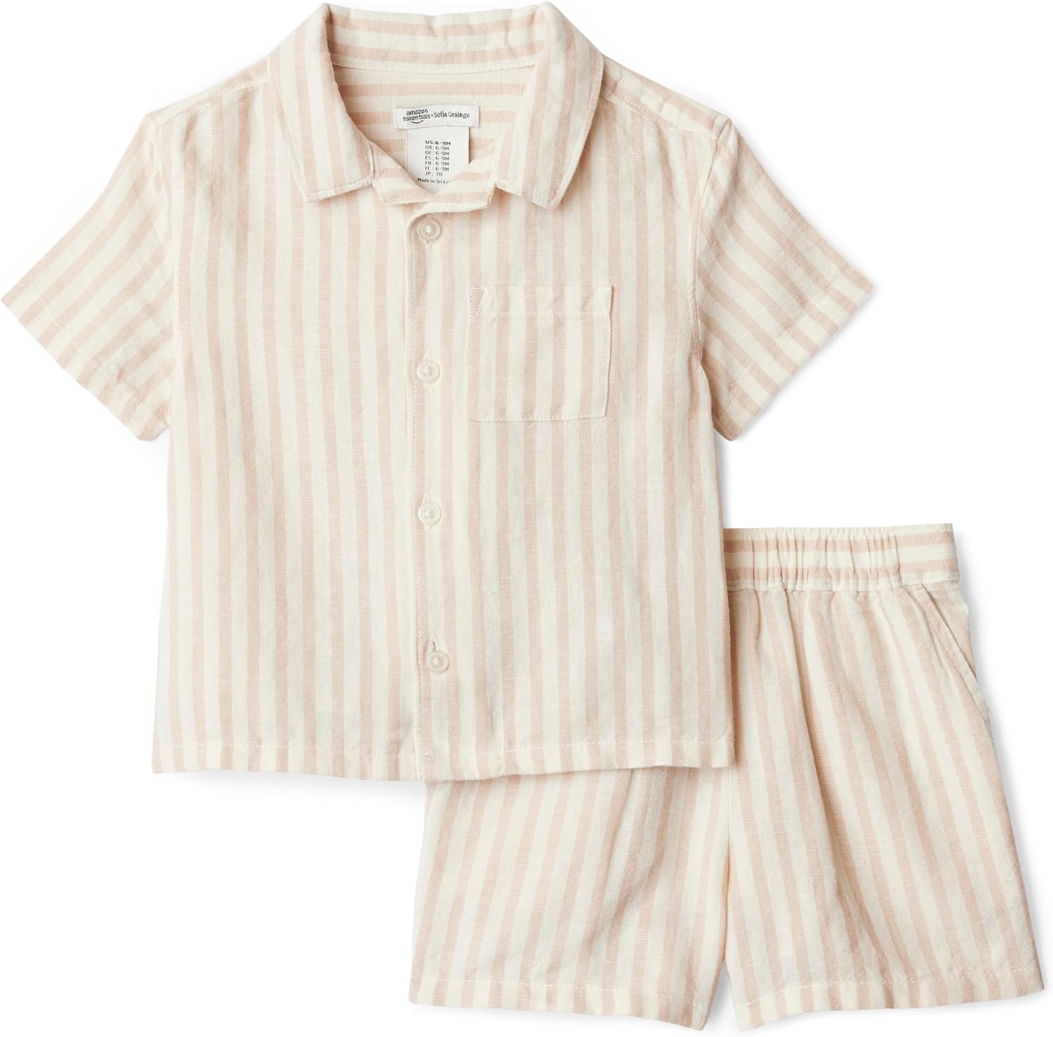 Thumbnail 6 de Amazon Essentials x Sofia Grainge Toddlers & Baby Boys' Cotton Linen Short Sleeve Shirt & Shorts Play Set