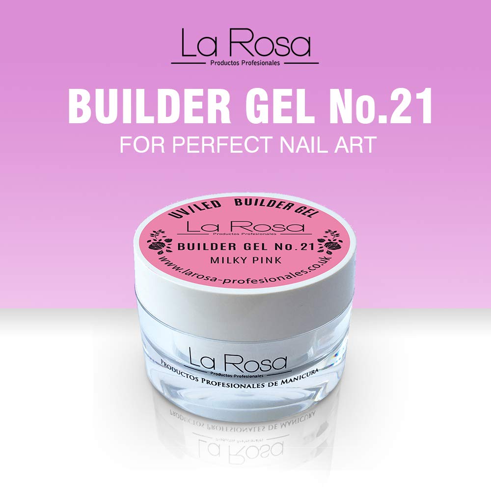 Thumbnail 2 de La Rosa Profesionales Milchiges Rosa Aufbaugel – 30 ml für UV/LED-Lampen, flexibel, mitteldick