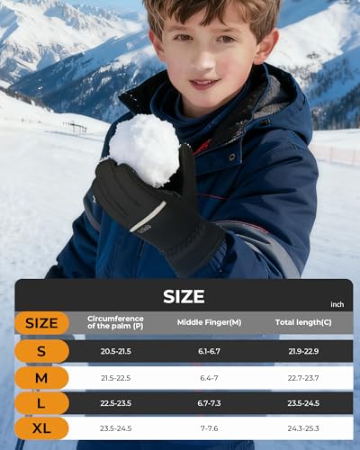 Thumbnail 6 de GoSkala Gants Hiver pour Enfants, gants sport tactiles imperméables ⚙