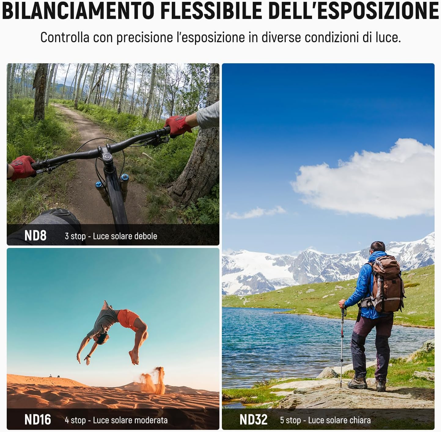Thumbnail 2 de NEEWER Set di Filtri ND per DJI Osmo Nano – ND8/16/32 + CPL, vetro multistrato con protezione schermo