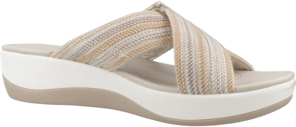 Detalle de Clarks Damen Arla WaveSchiebe-Sandalen – komfortable Alltagsbegleiter