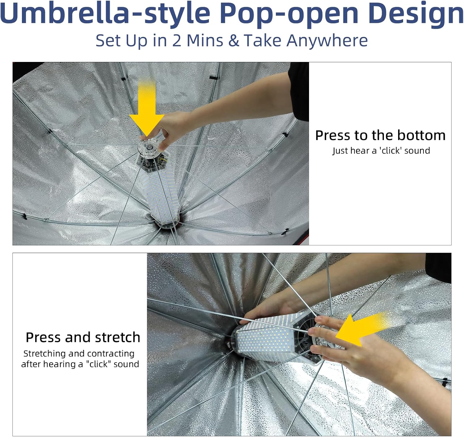 Thumbnail 5 de 37" Professional Octagonal Softbox Lighting Kit with 110W Dimmable LED, Remote Stand & Grid
