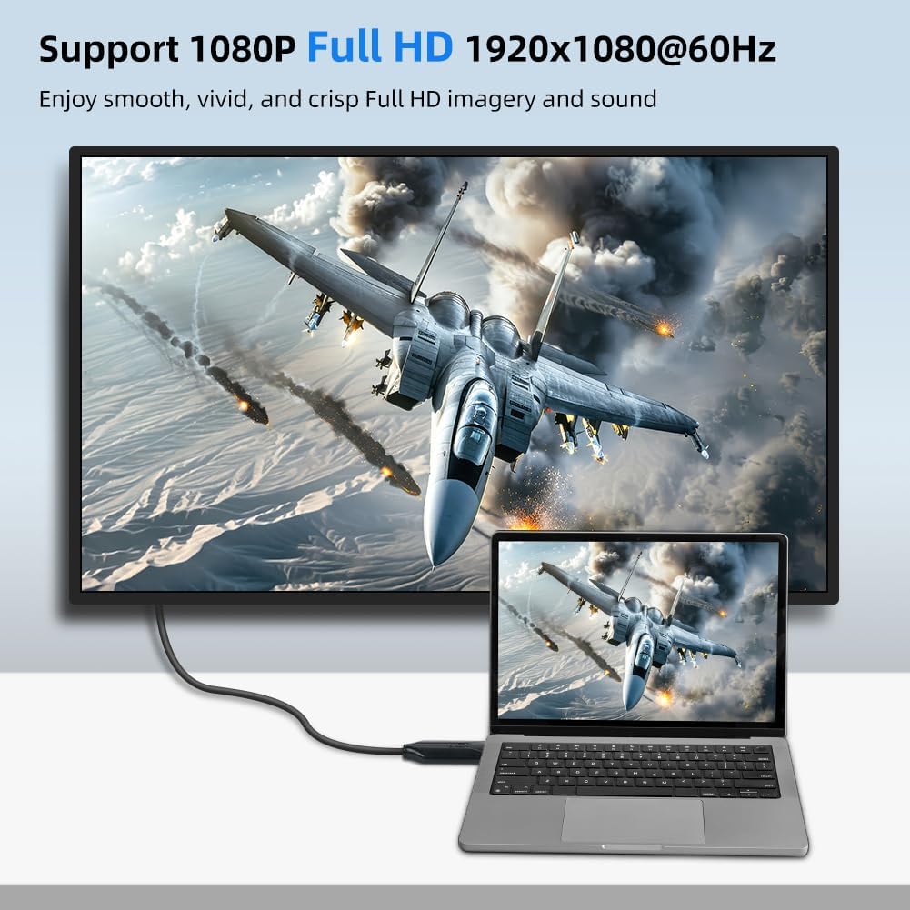 Detalle de AXFEE USB zu HDMI Adapter – 3.0/2.0 Kabel, 1,5 m, 1080P