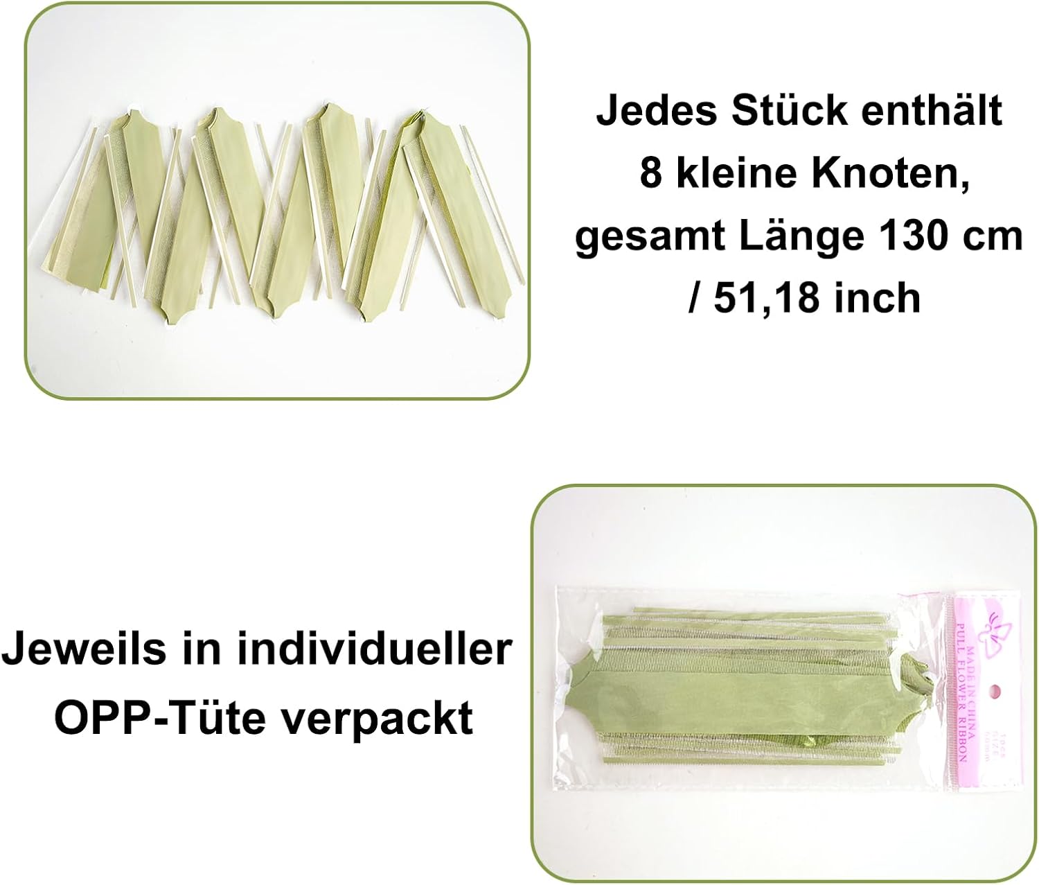 Thumbnail 4 de jijAcraft Salbeigrün Schleife 15 cm 🎀