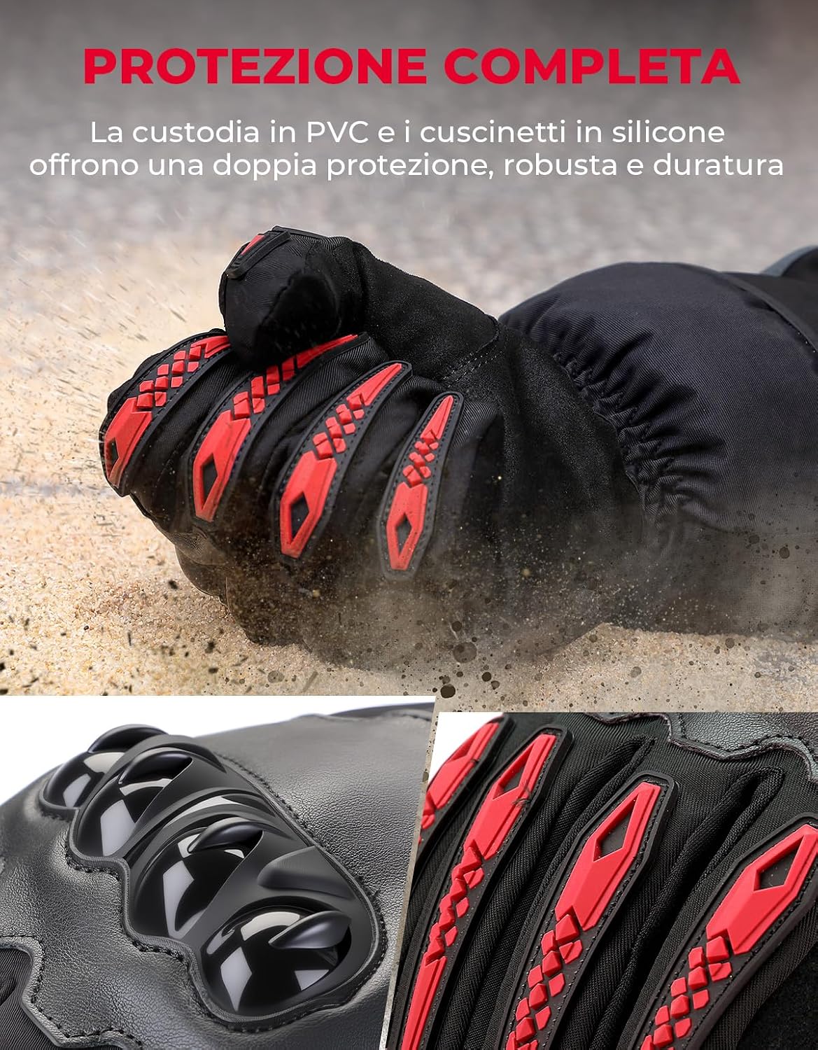 Detalle 2 de KEMIMOTO Guanti Moto Invernali touchscreen