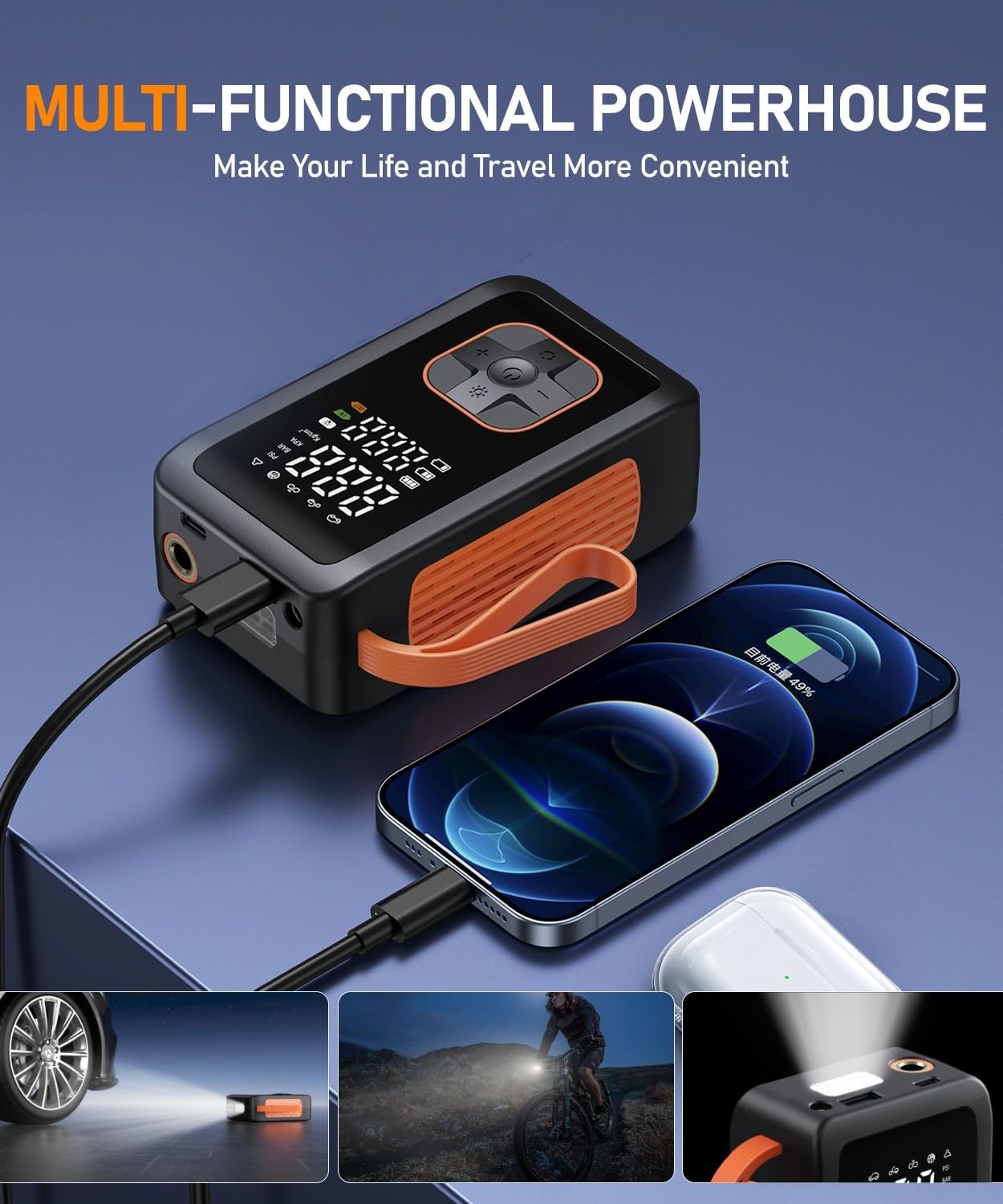 Thumbnail 4 de Hafuloky Portable Tire Inflator, 150 PSI