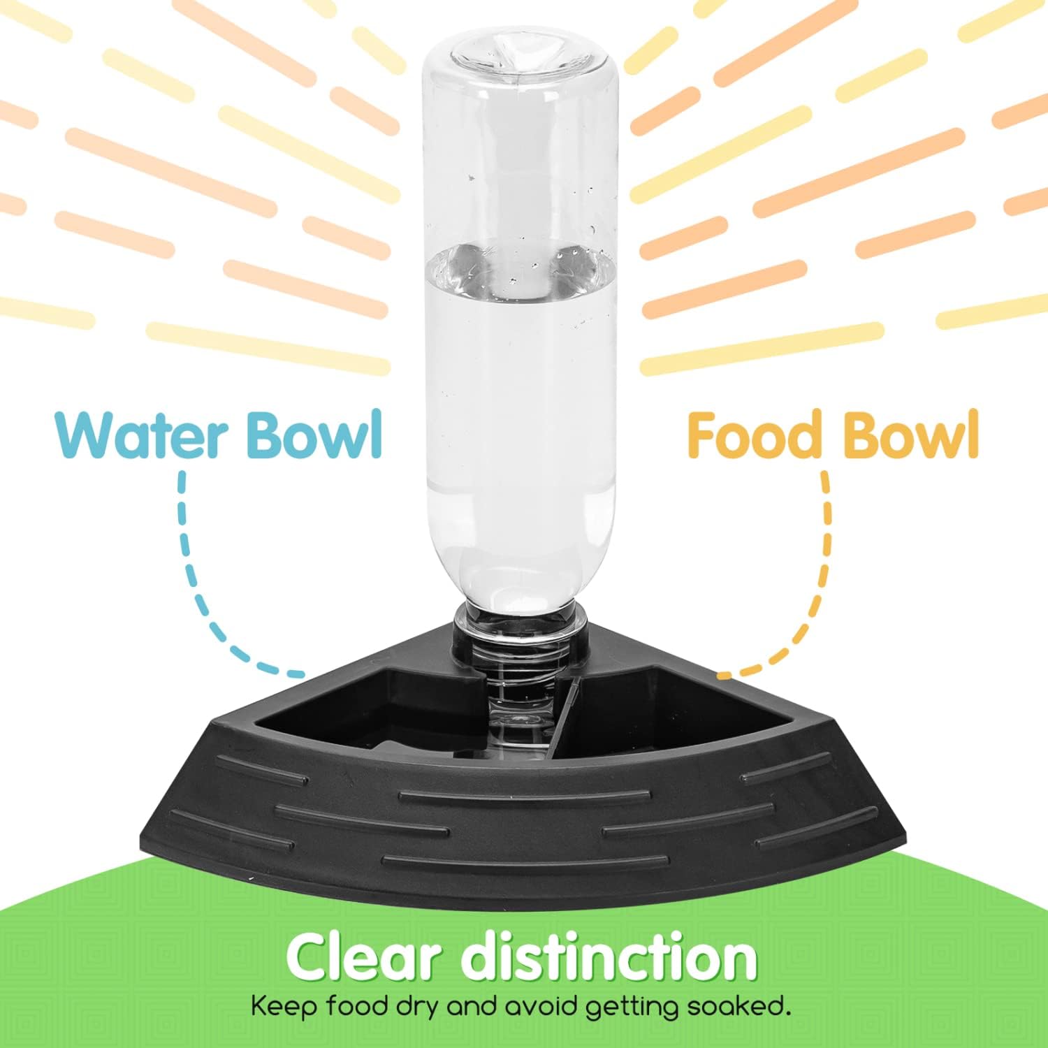 Detalle 2 de Nobleza alimentatore automatico per rettili con dispenser d’acqua e ciotola 2 in 1 (taglia S)