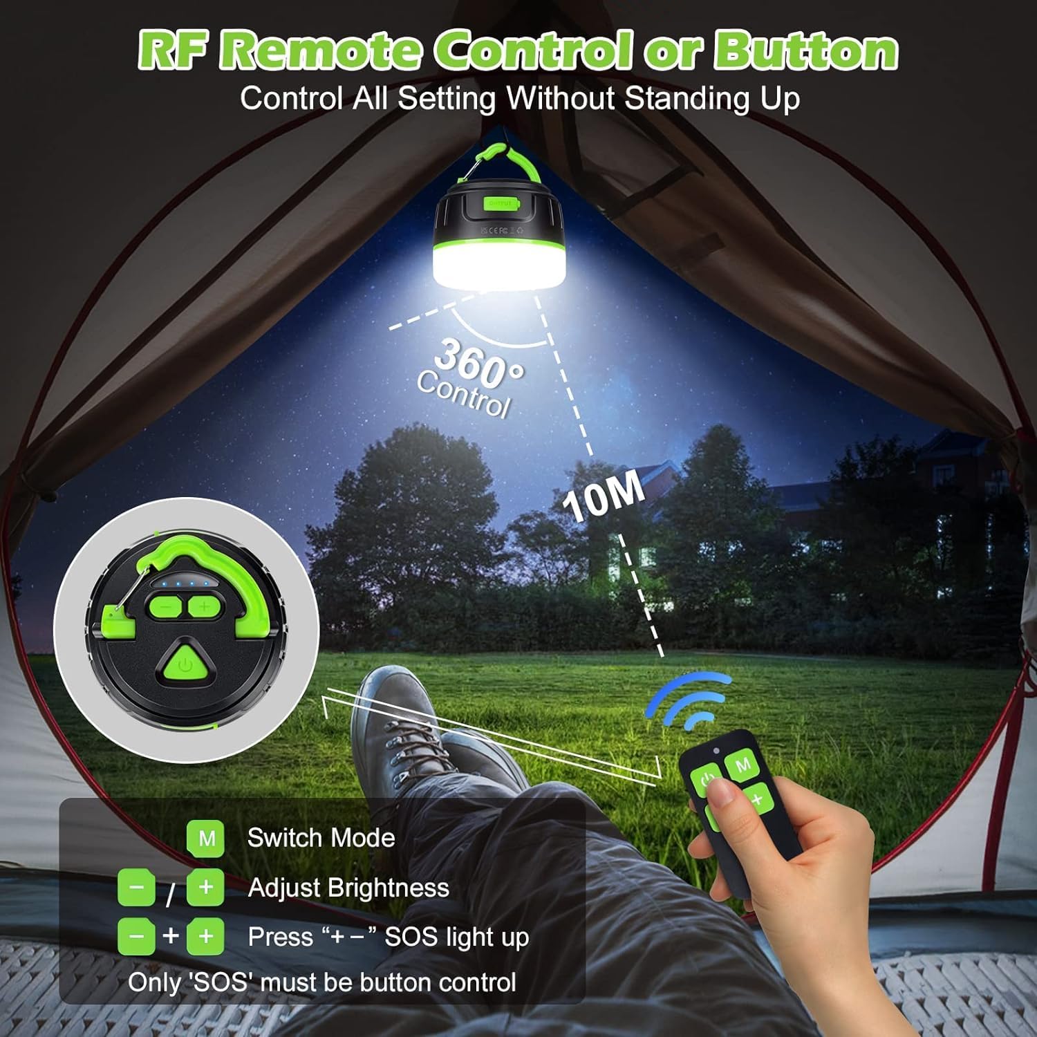 Thumbnail 3 de Lanktoo Rechargeable Camping Lantern with Remote Control