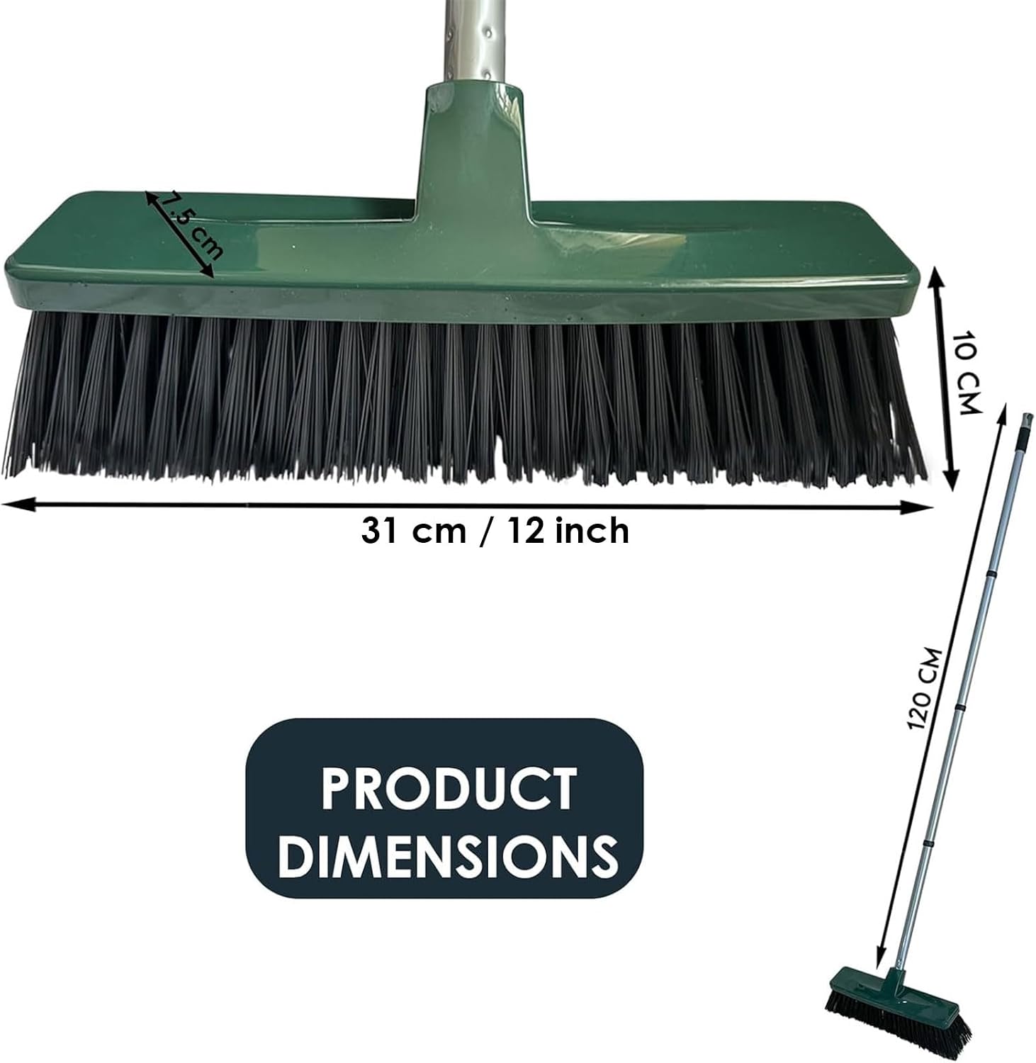 Thumbnail 4 de EDS 12" Yard Broom Heavy Duty with 120 cm Handle 🧹