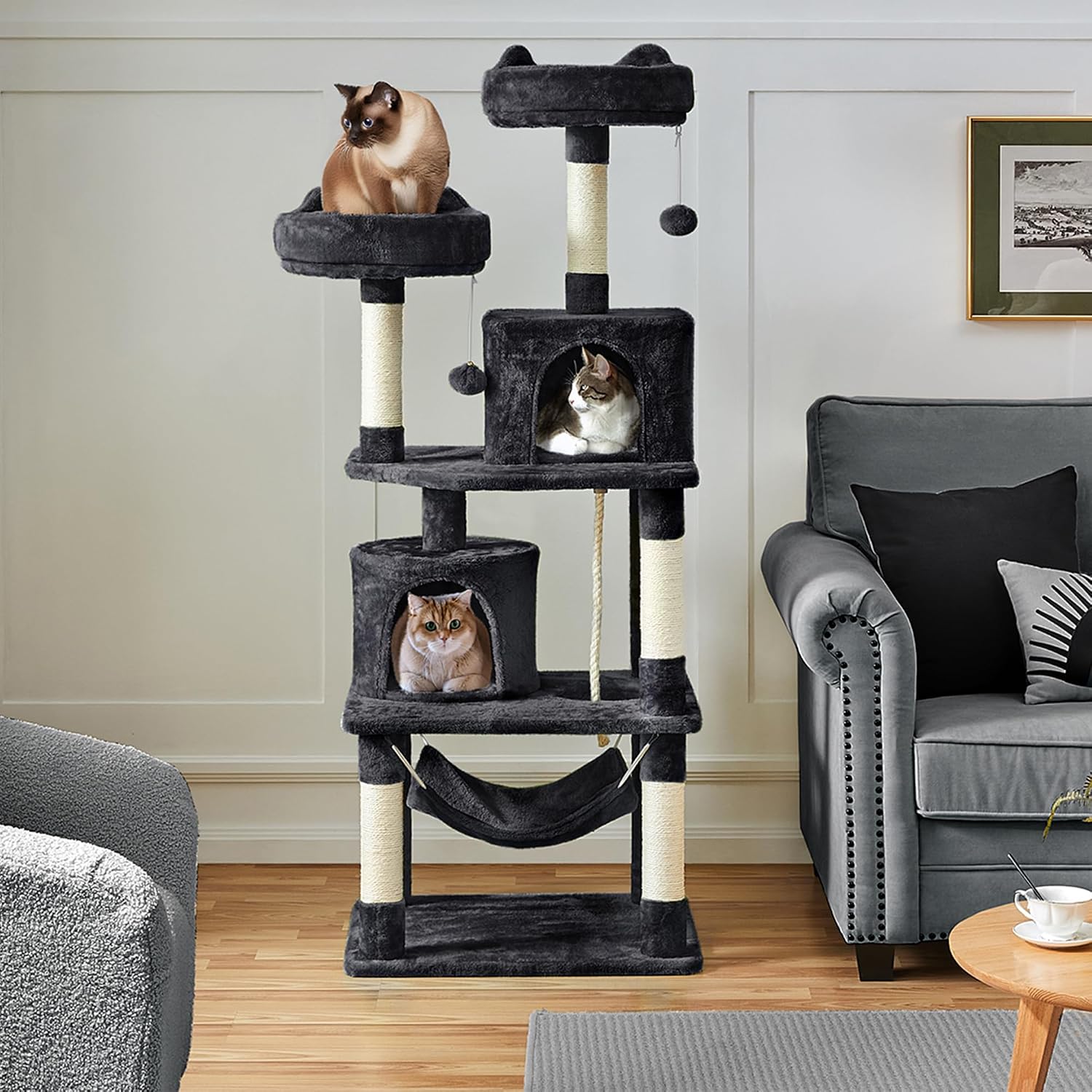 Thumbnail 1 de Yaheetech 158cm Cat Tree Tower