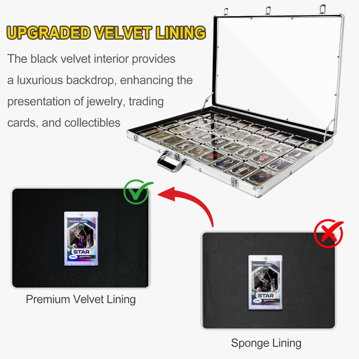 Detalle de CoJewe TSDC-0001-SL34-2P Trade Show Display Case, 34 x 22 in, Aluminum