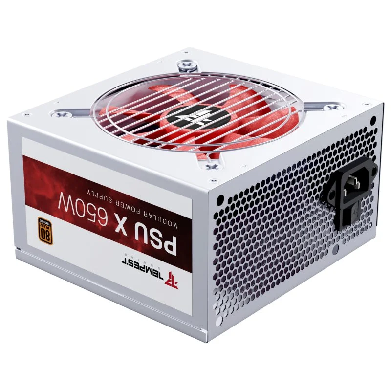 Detalle de Tempest PSU X 650W Fuente de alimentación modular blanca
