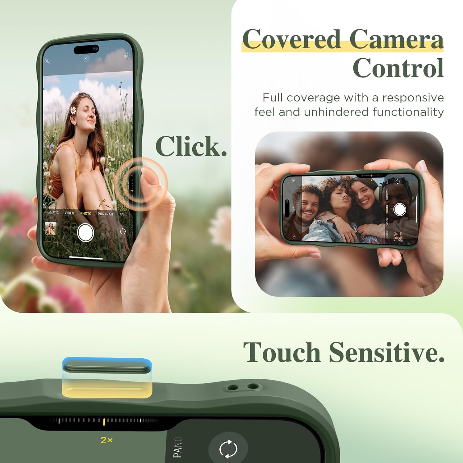 Thumbnail 4 de GVIEWIN Floral MagSafe Case for iPhone 18 Pro/17 Pro, Forest Green