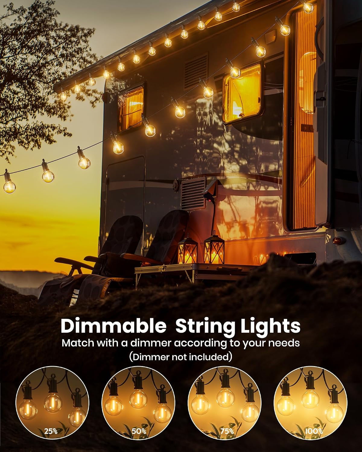 Thumbnail 2 de Brightown GYPC-O25LAC G40 Outdoor String Lights, Warm White, Dimmable