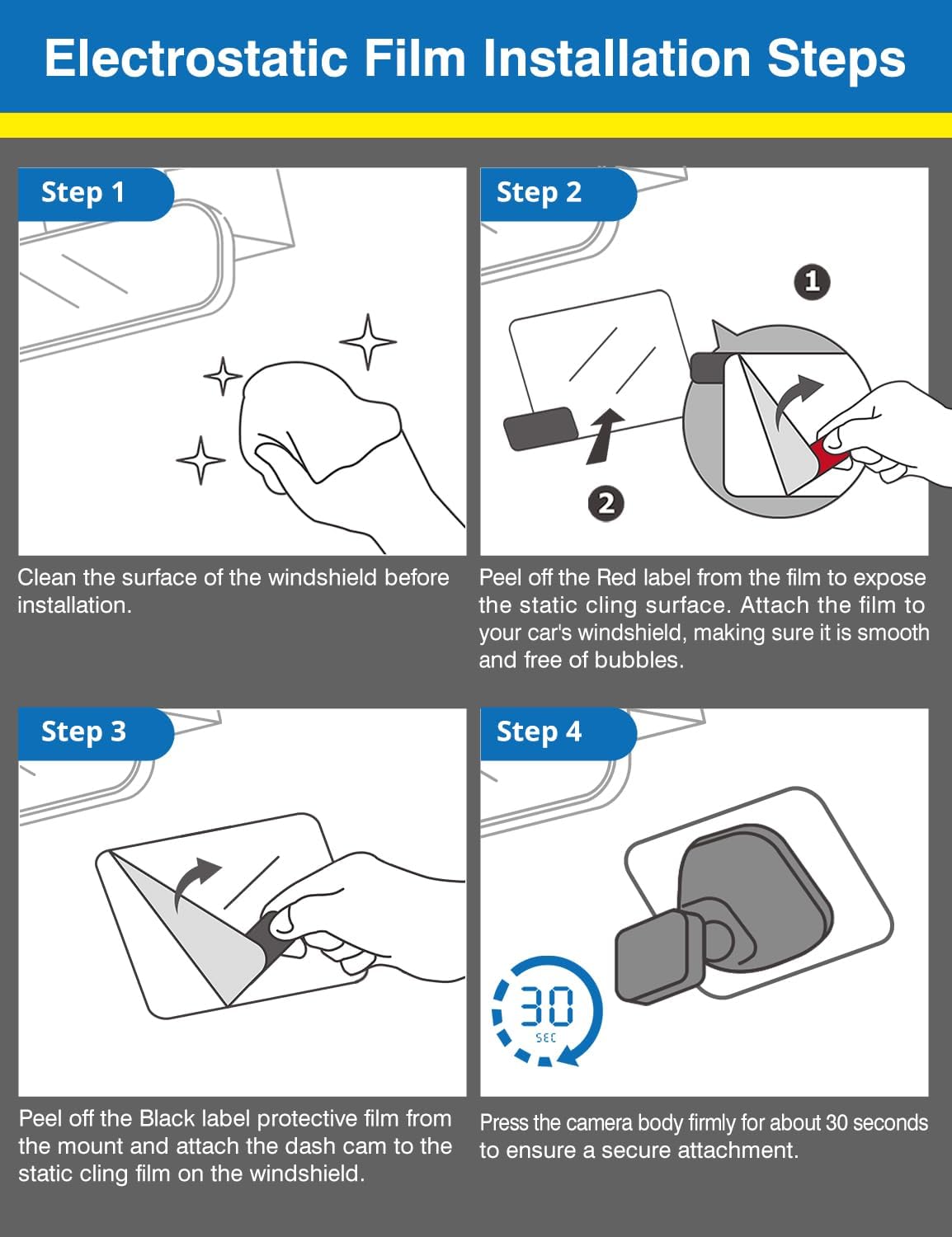 Thumbnail 5 de Tapsi Adhesive Pads for Nextbase 322GW 4-pack