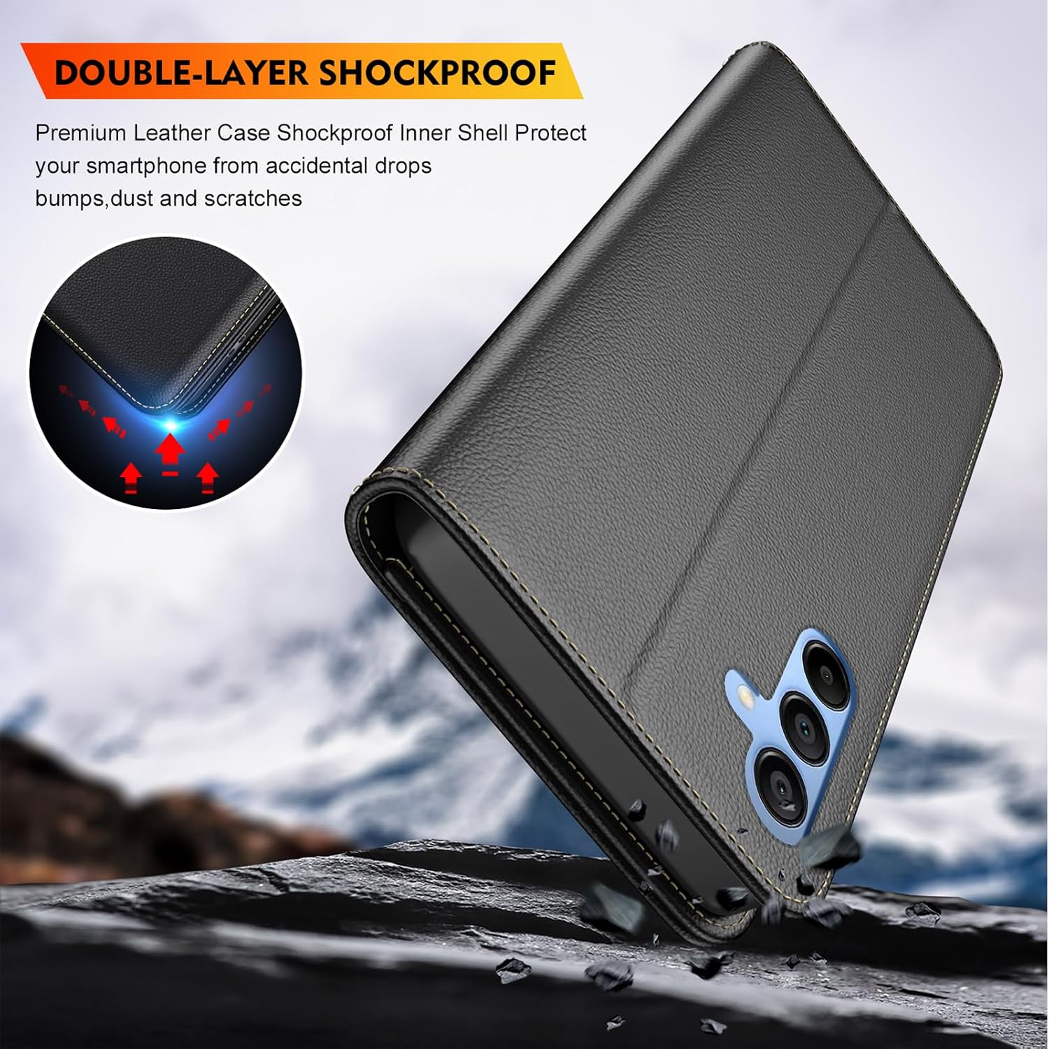 Thumbnail 3 de TQIAHF Leather Wallet Case for Samsung Galaxy S26 with Screen Protector