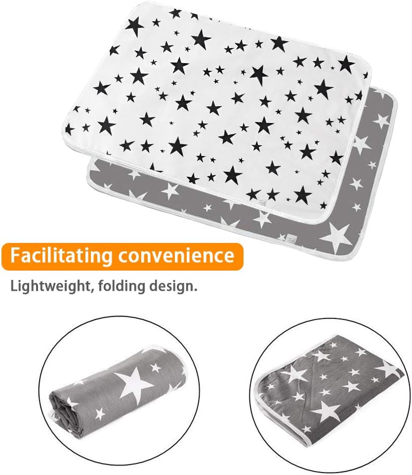 Detalle de SACONELL 2 Pack Baby Waterproof Changing Mat – 19.6'' x 27.5