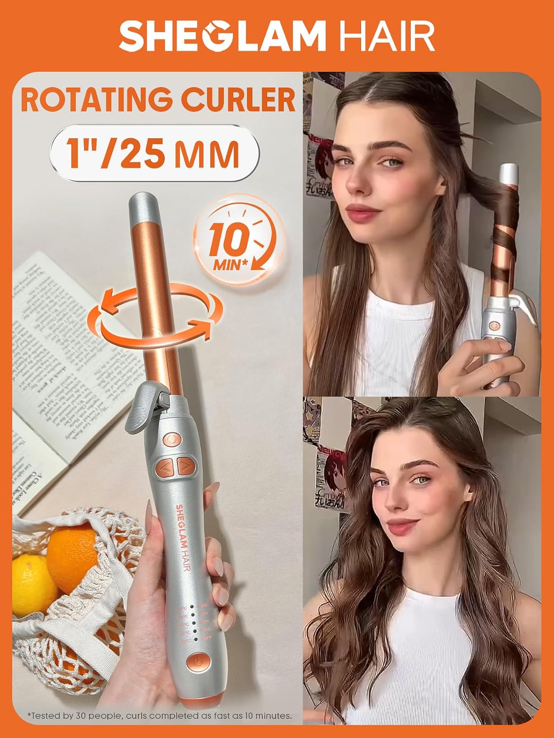 Detalle 2 de SHEGLAM Curl Cycle 25mm automatic curling wand