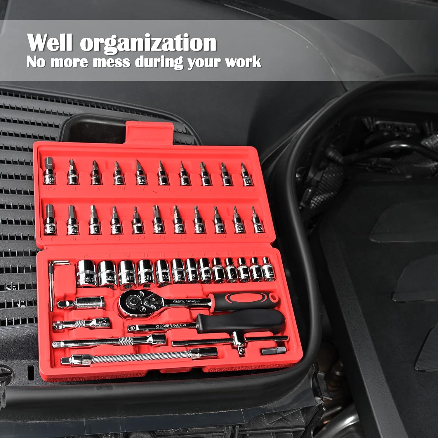 Thumbnail 4 de EGOFINE 46‑piece 1/4" drive socket set