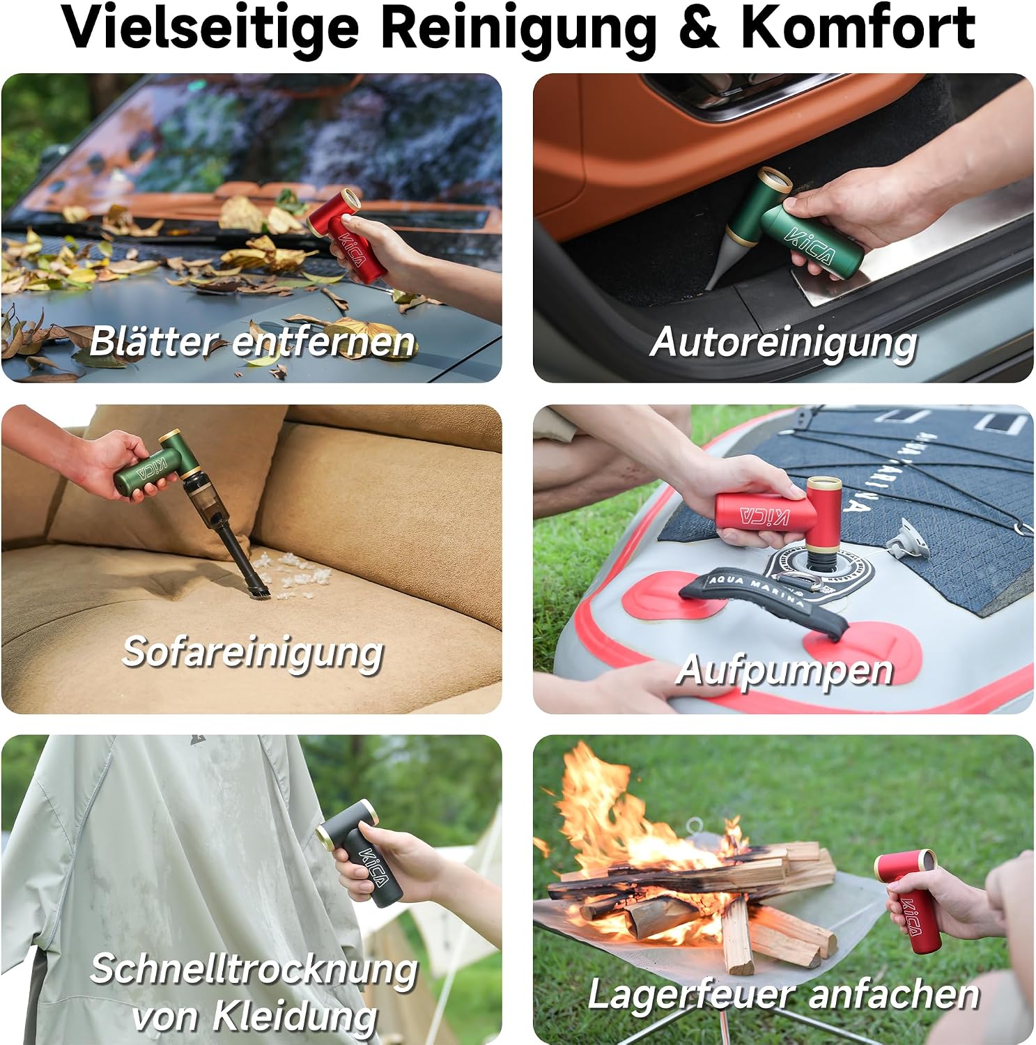 Thumbnail 2 de Kica JetFan 2S Elektrischer Air Duster – Metallgehäuse, 117.000 U/min, stufenlose Regelung, Turbomodus, kabellos