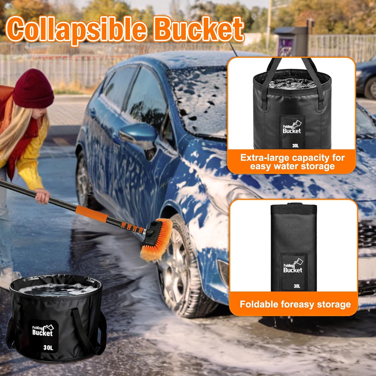Thumbnail 6 de LAANPOLE 3.6m Car Wash Brush Long Handle – All-in-One Cleaning Kit