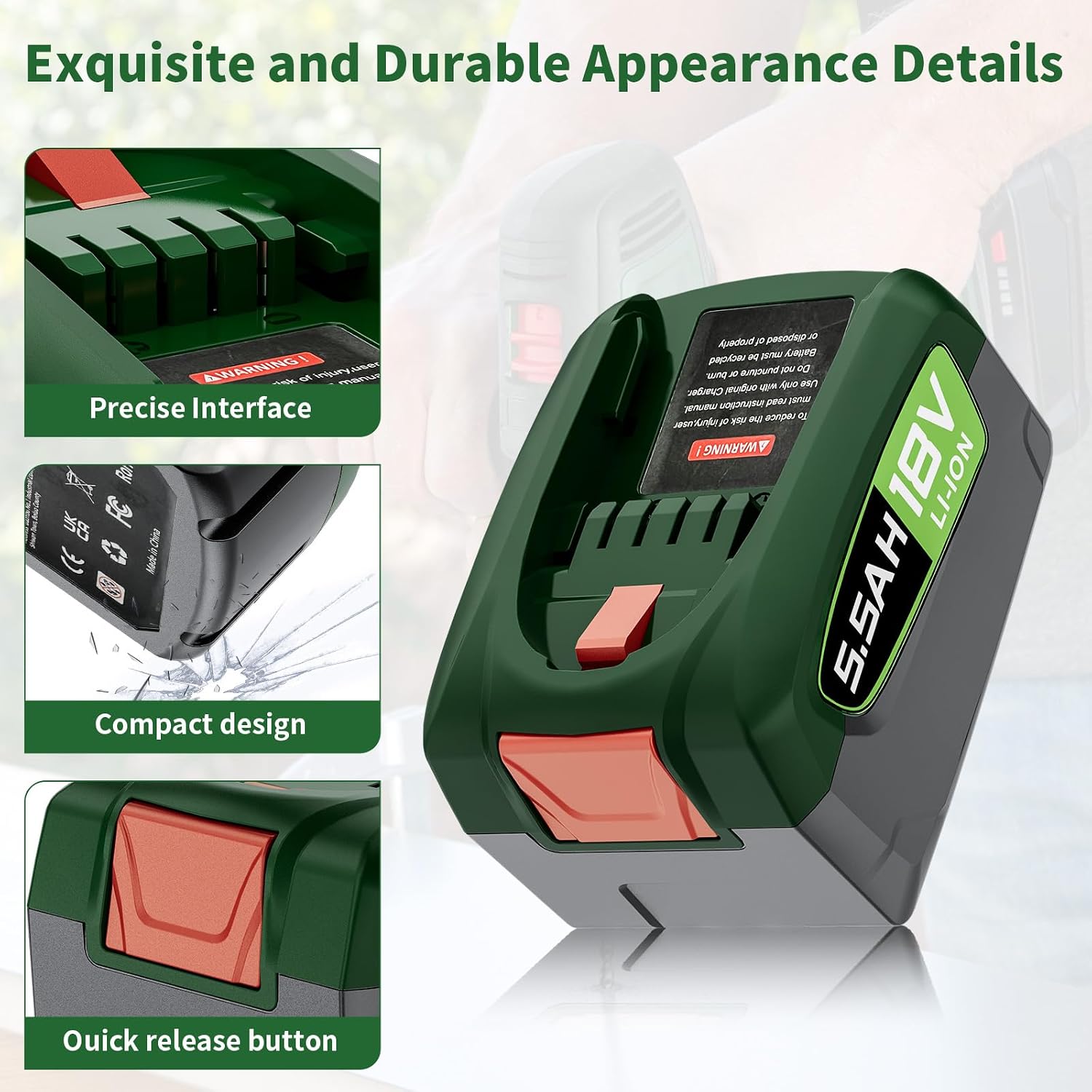 Thumbnail 4 de 2x 18V 5.5Ah Replacement Battery for Bosch | Compatible with Bosch PBA, PSB and PSR series