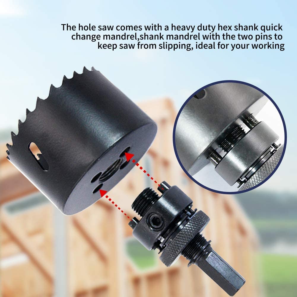 Thumbnail 3 de Laiwei 80mm (3.15-inch) Bi-metal Hole Saw with Heavy Duty Mandrel, HSS Cutter for Metal Pipe, Wood & Sheet Metal