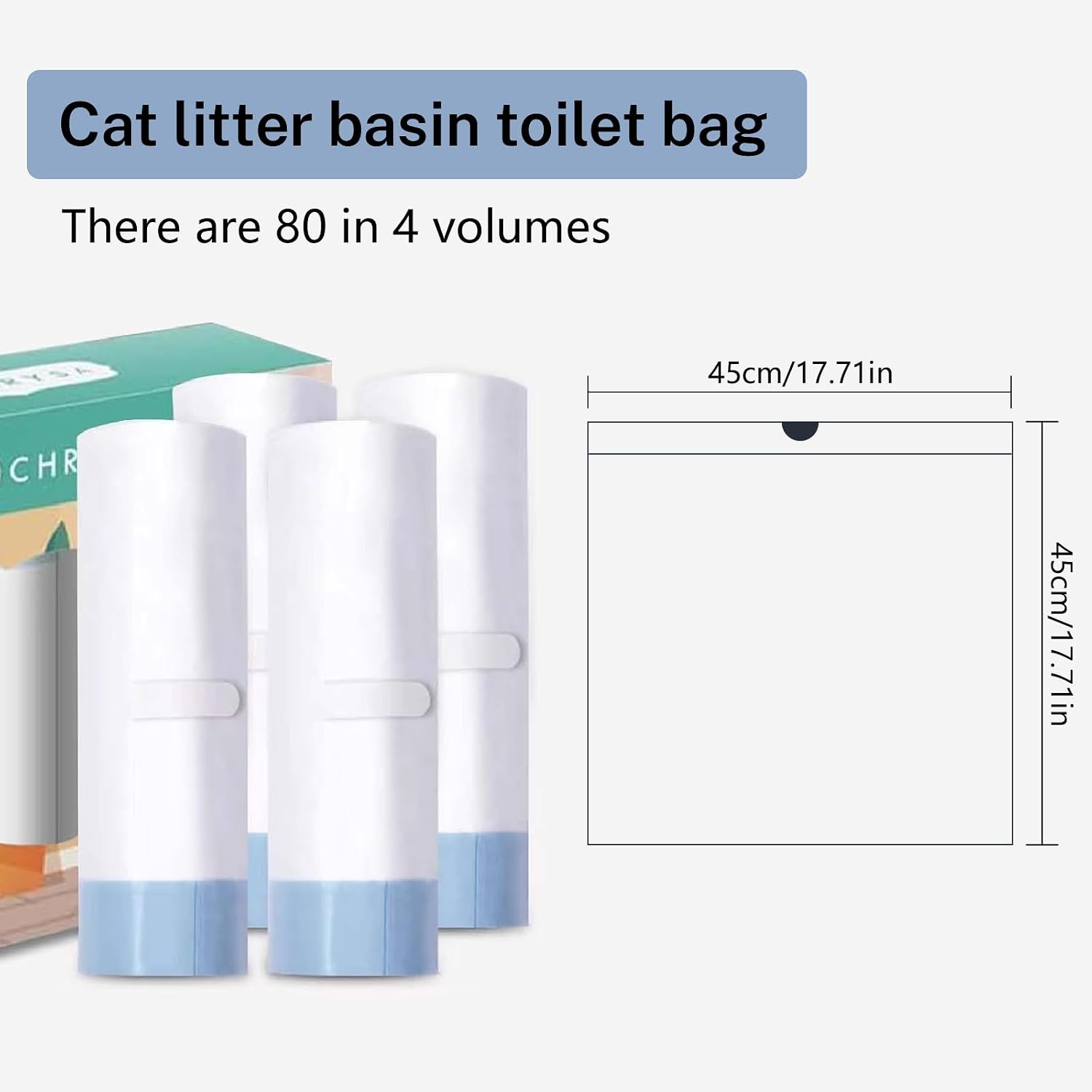 Detalle de Cat Litter Box Liners, 17.7 x 17.7 Inches
