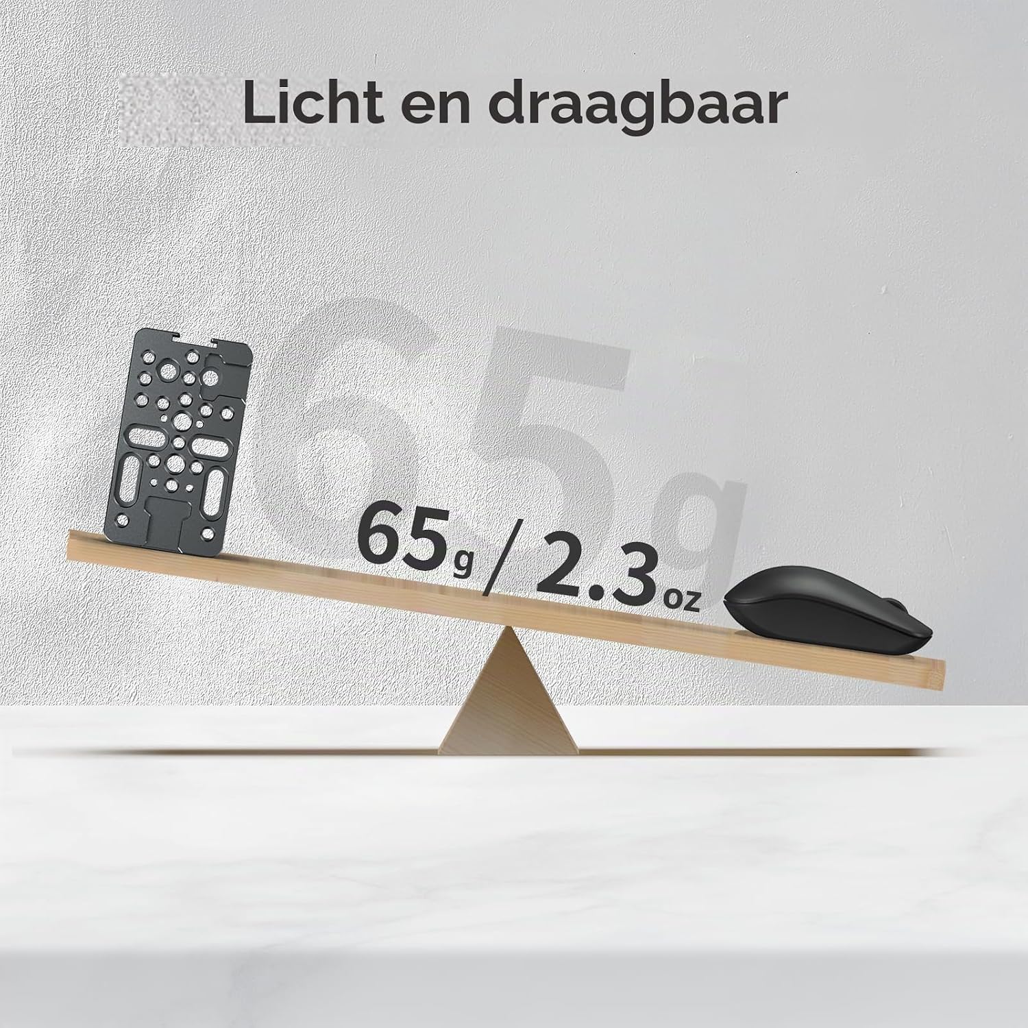 Detalle de SMALLRIG 4887 multifunctionele montageplaat van aluminium met 1/4"- en 3/8"-gaten