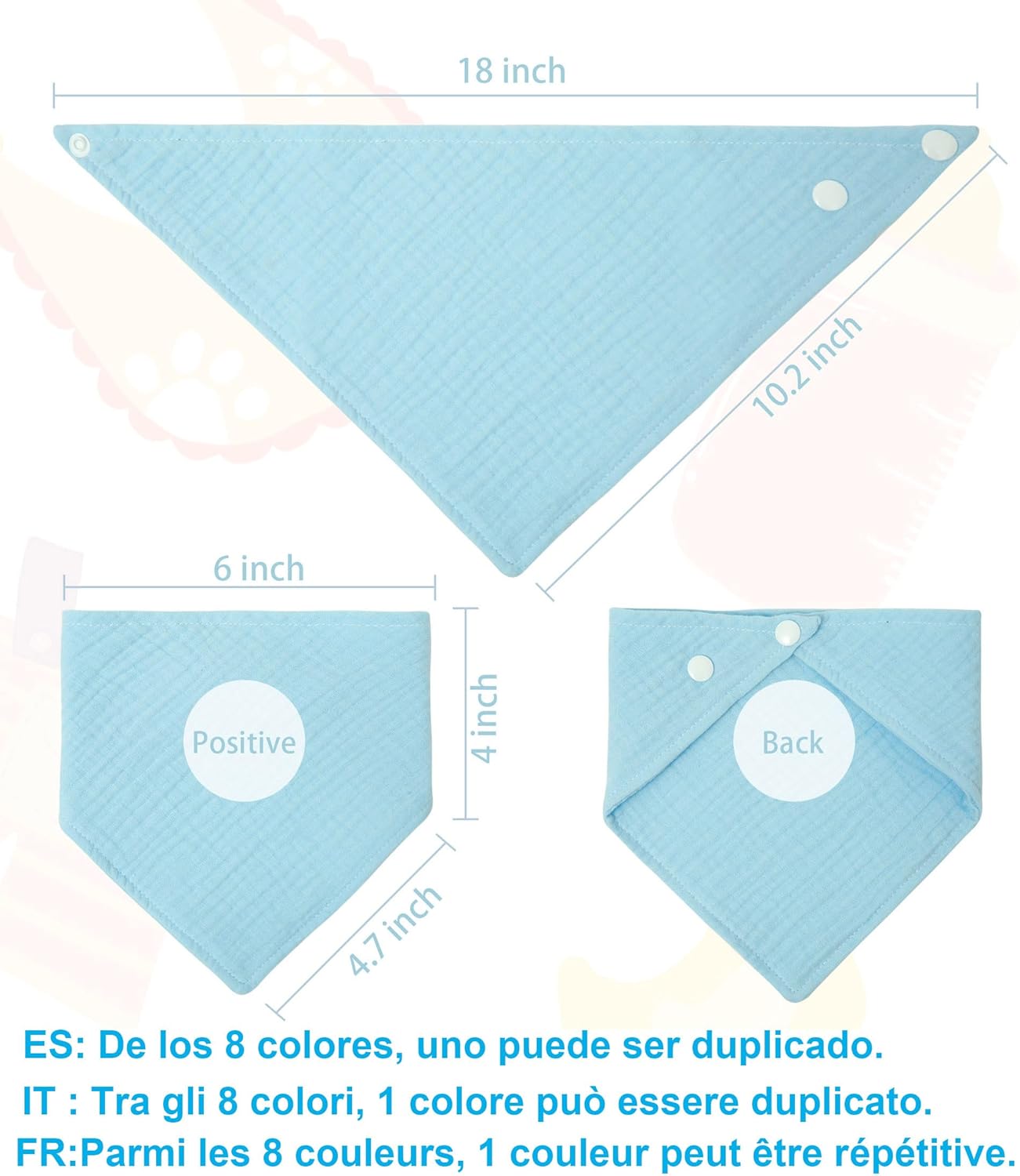 Thumbnail 3 de SLOSH Baby-Lätzchen wasserdicht für Neugeborene (Set) – absorbierend, 2 Druckknöpfe, für 0–36 Monate