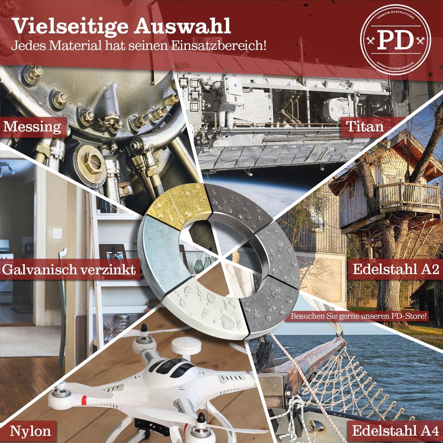 Thumbnail 4 de PD Kunststoff-Unterlegscheiben M5 aus PA/Nylon (DIN 125 Form A, ISO 7089) – 100 Stück