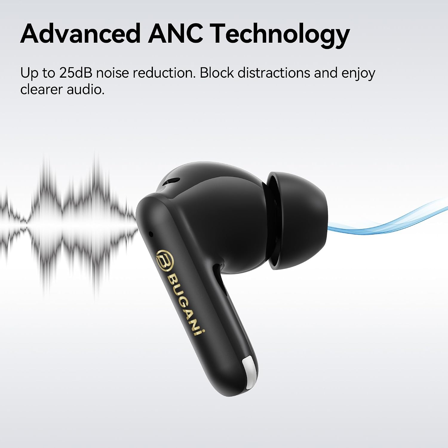 Thumbnail 2 de BUGANI True Wireless Open-Ear Clip Earbuds, Bluetooth 6.0, IPX5, 24-Hour Playtime