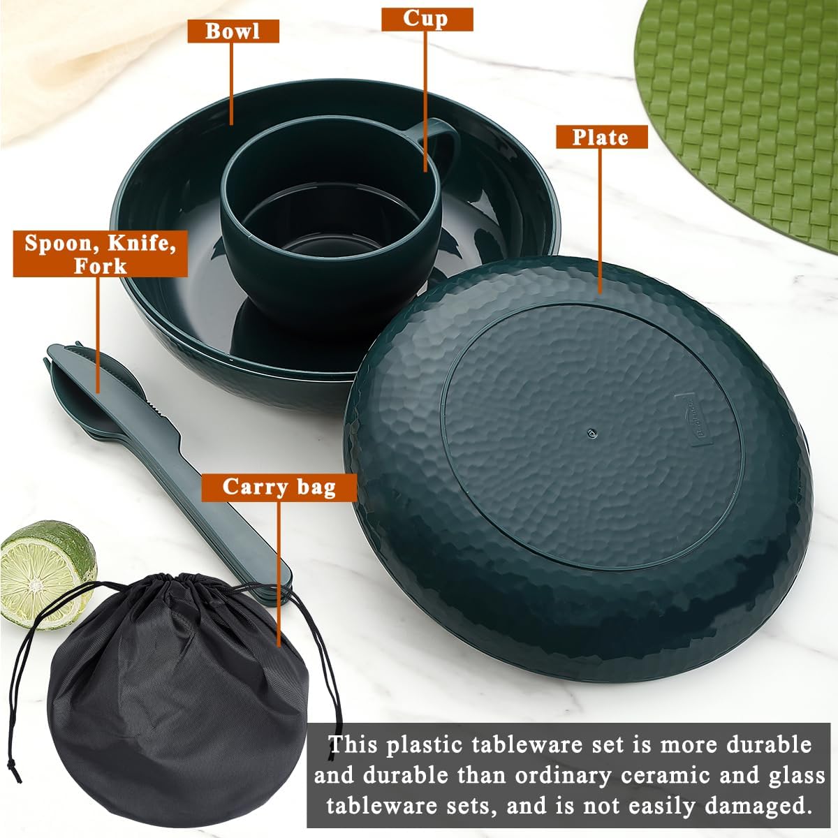 Detalle 2 de Berglander Kit da campeggio Verde 🥣